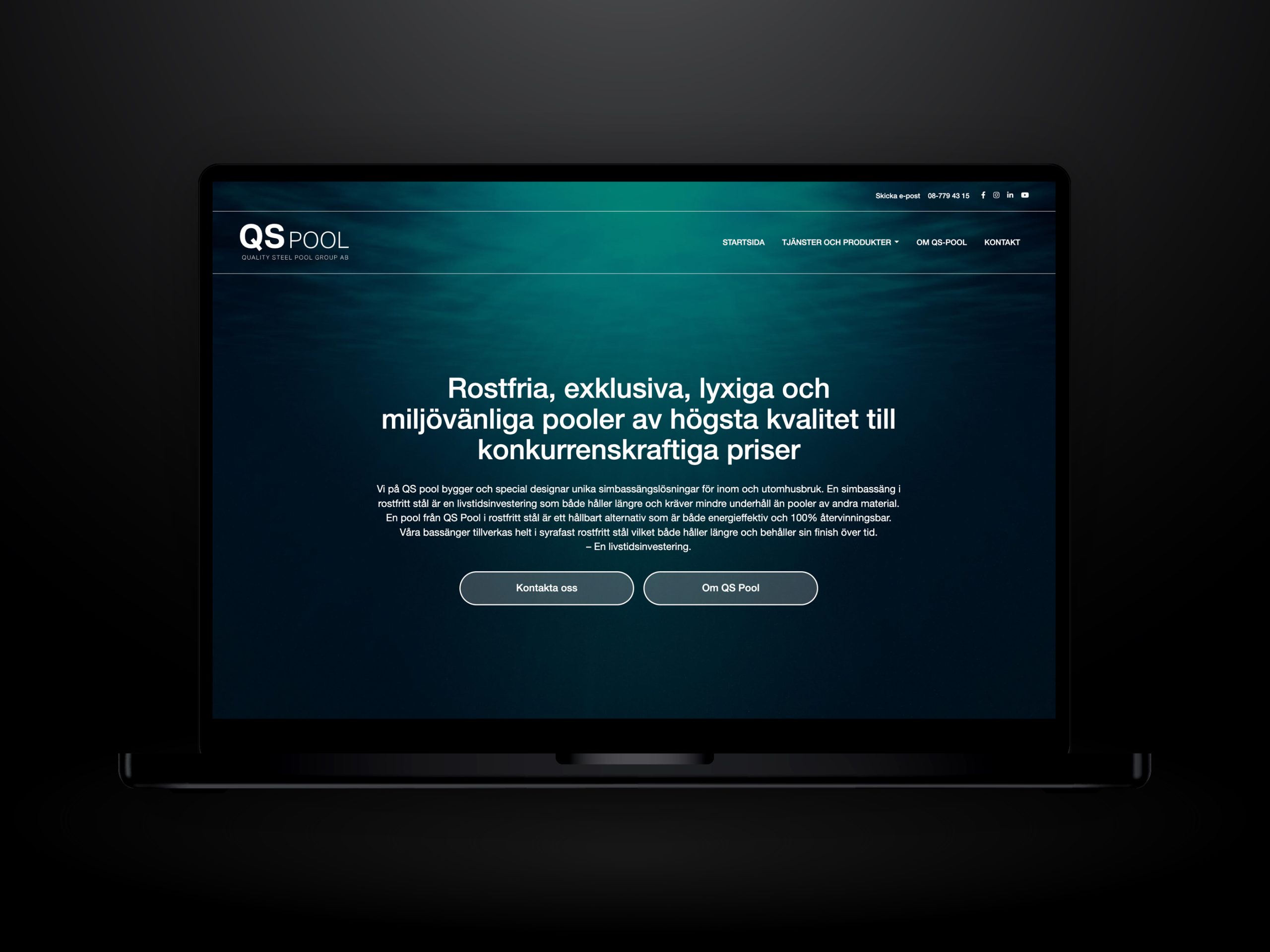 Webbutveckling.se - QS Pool - Hemsida i Wordpress