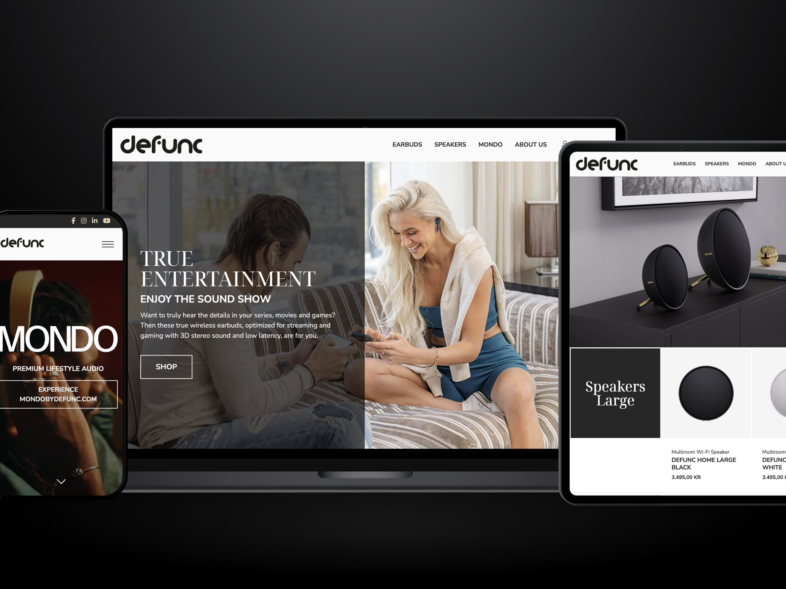 Webbutveckling.se - Defunc - Hemsida i Wordpress - Webbshop i WooCommerce