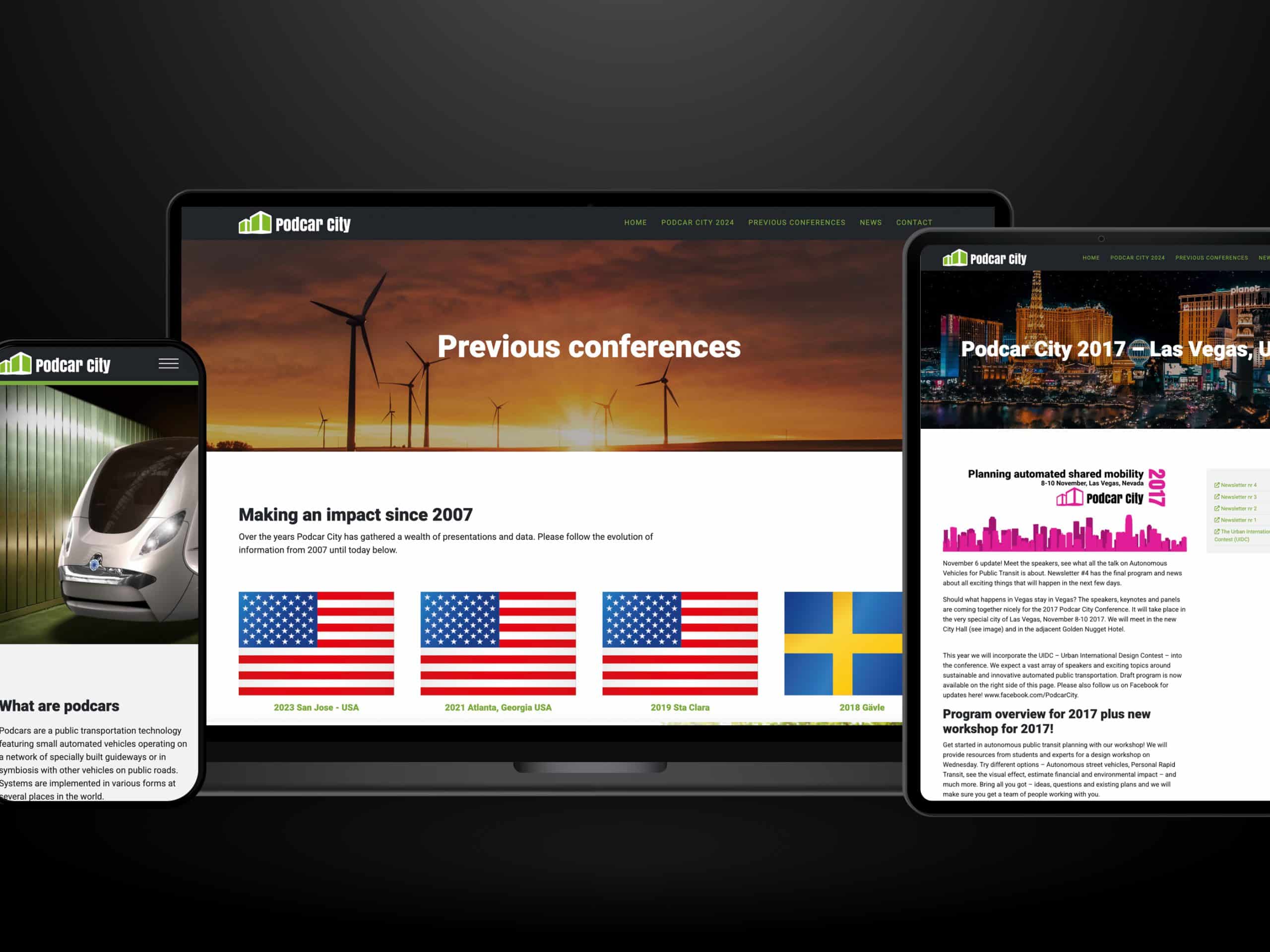 Webbutveckling.se - Hemsida i Wordpress till låg månadskostnad - Referens - Podcar City