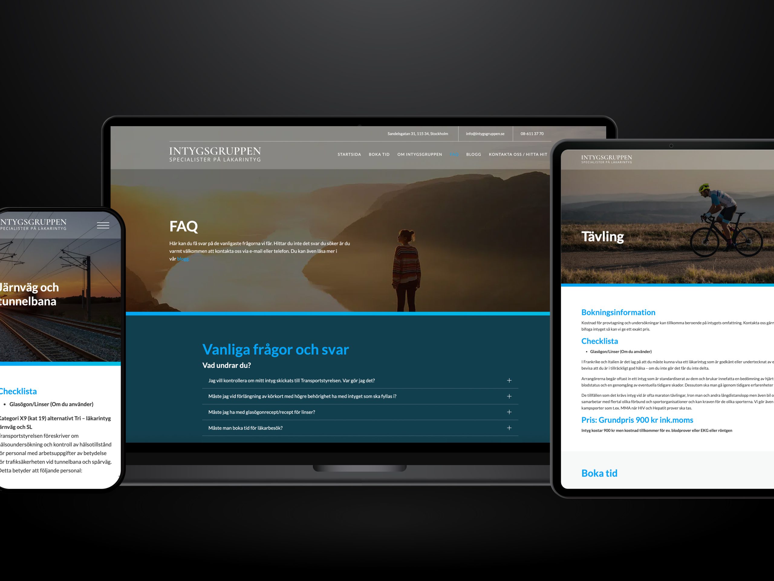 Webbutveckling.se - Hemsida i Wordpress till låg månadskostnad - Referens - Intygsgruppen