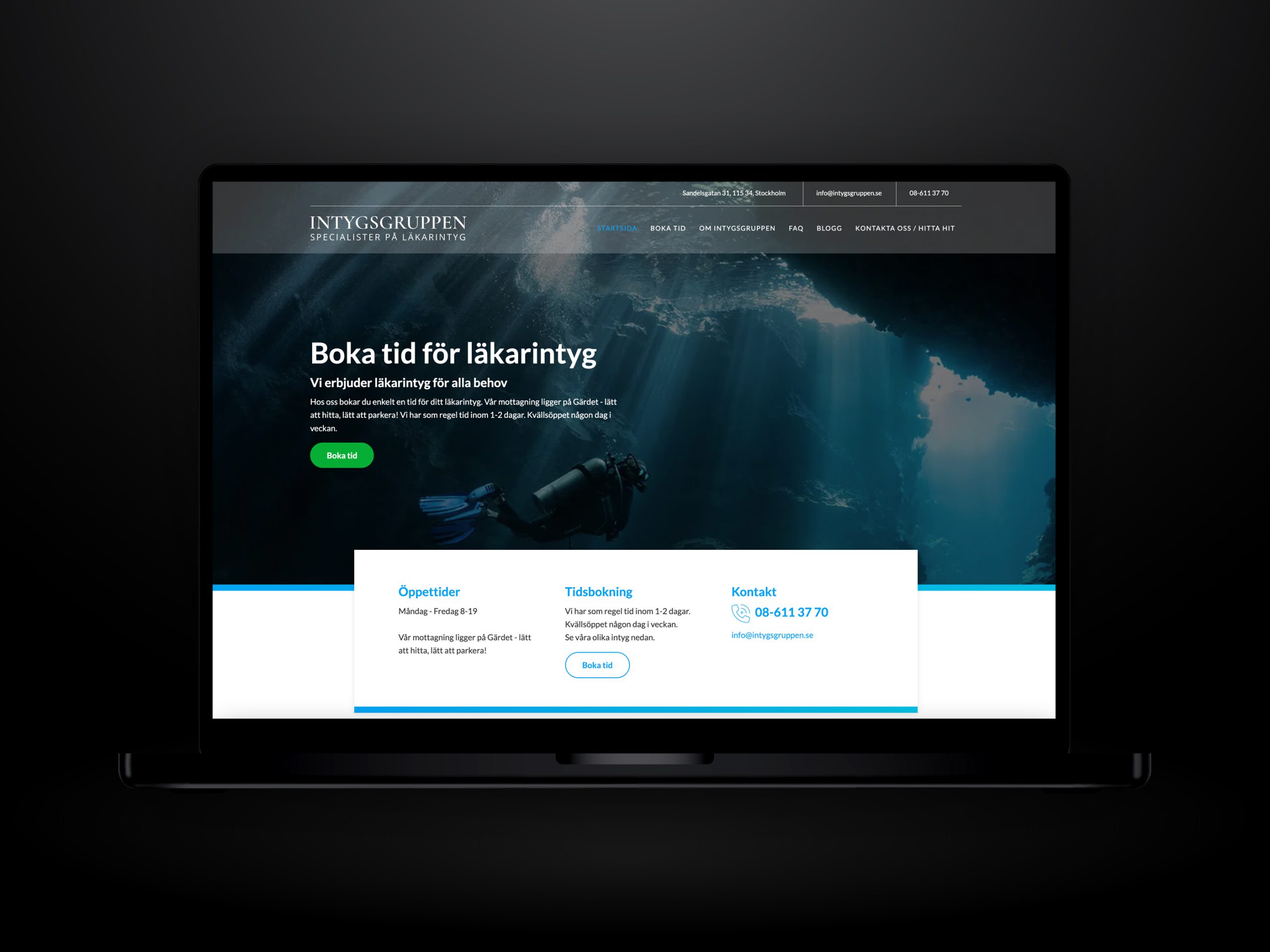 Webbutveckling.se - Hemsida i Wordpress till låg månadskostnad - Referens - Intygsgruppen
