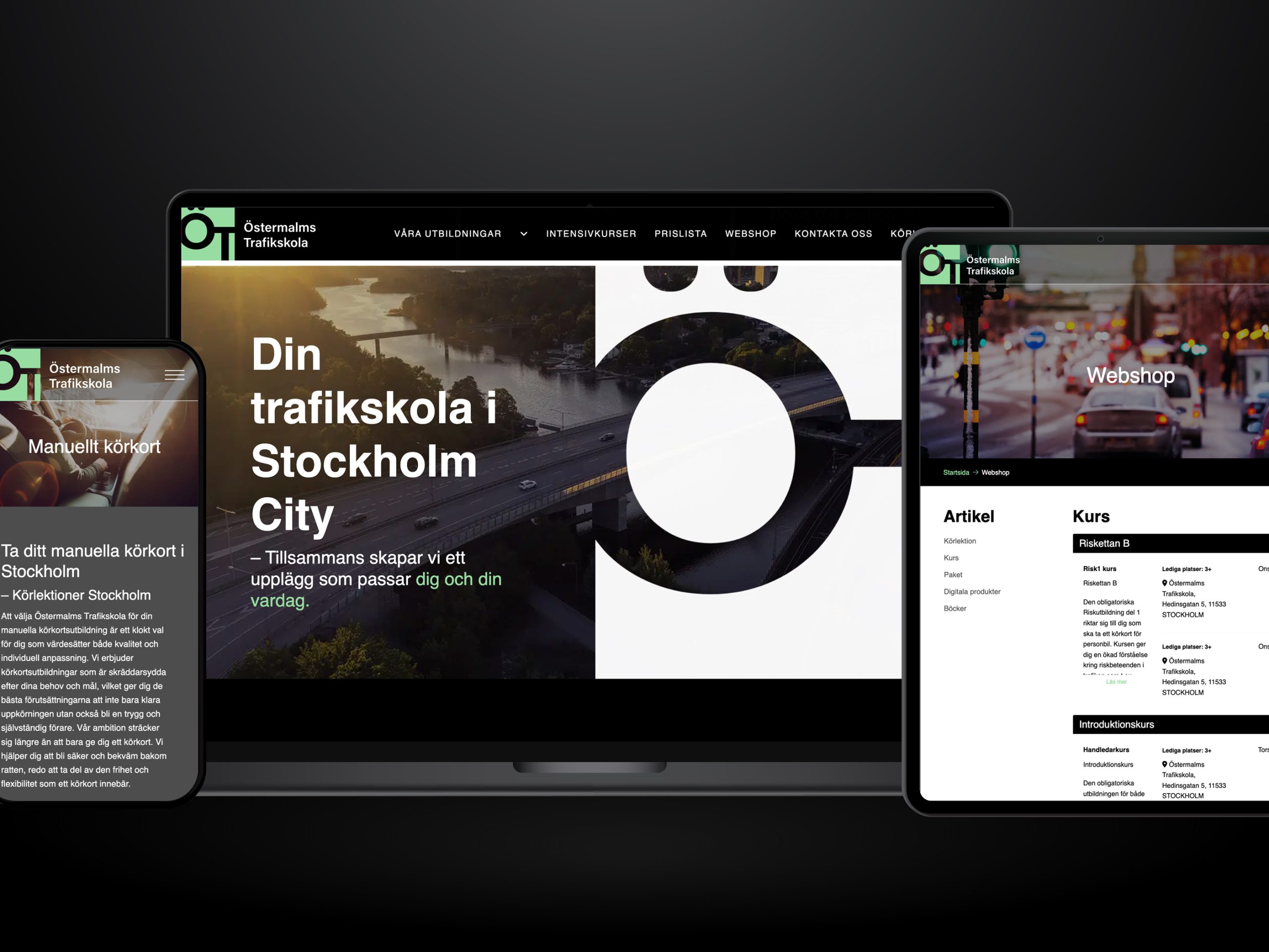 Webbutveckling.se - Östermalms Trafikskola - Hemsida i Wordpress