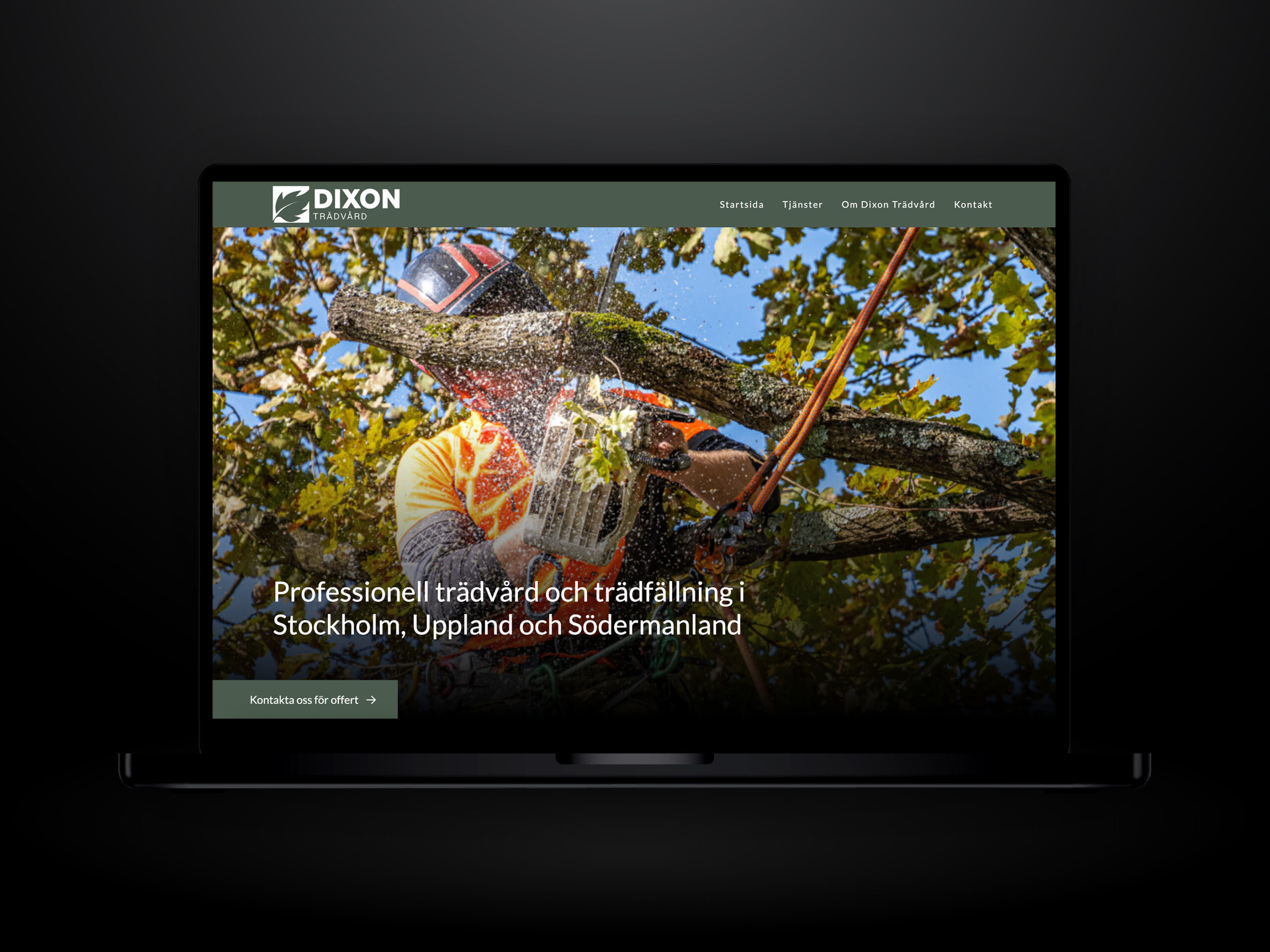 Webbutveckling.se - Dixon Trädvård - Hemsida i Wordpress