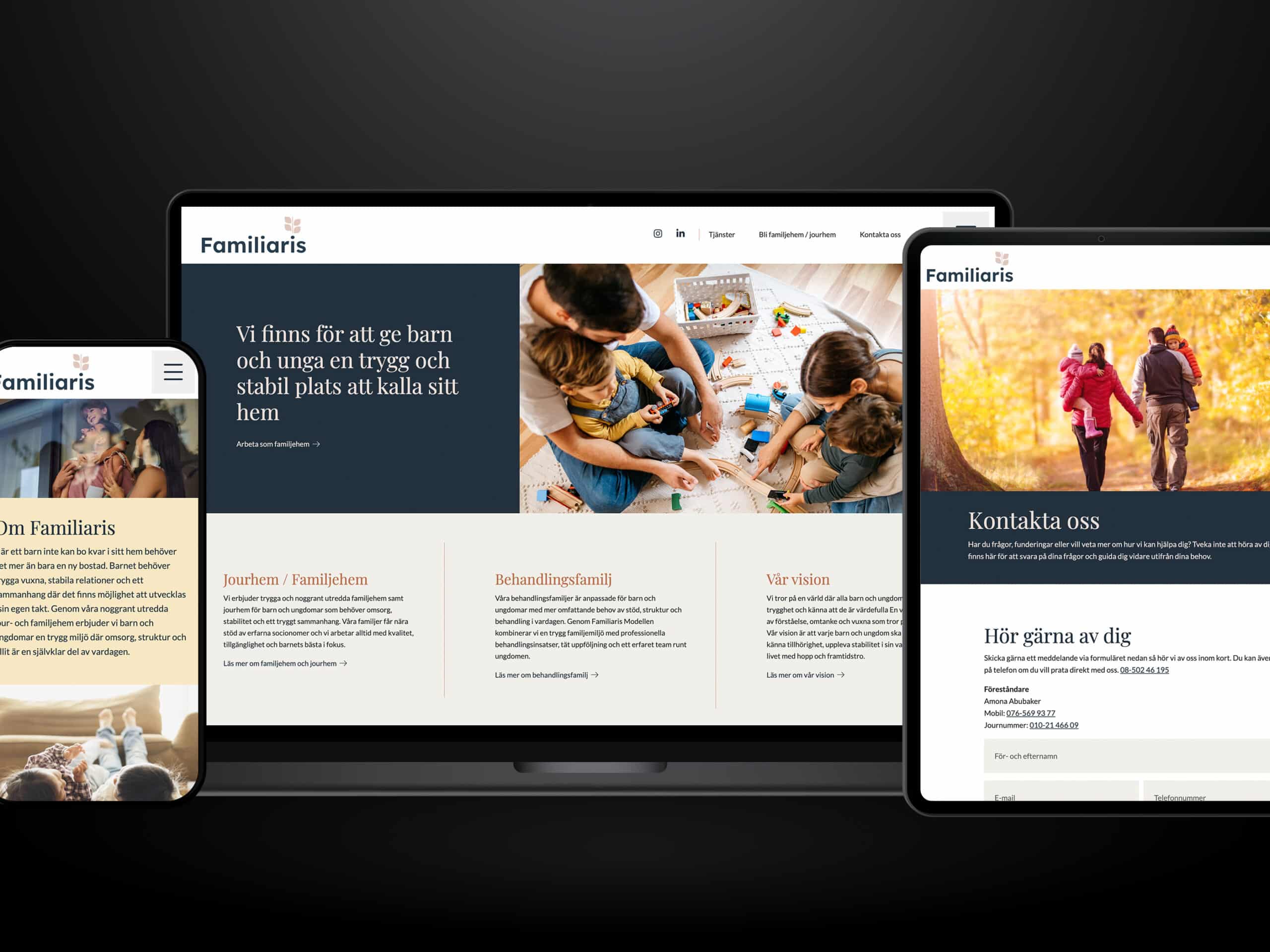 Webbutveckling.se - Familiaris.se - Hemsida i Wordpress